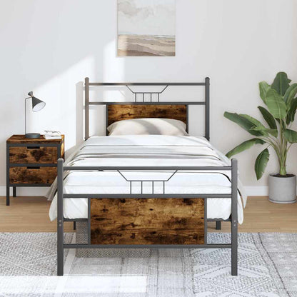 Giroletto senza Materasso Rovere Fumo 80x200 cm in Truciolato | homemem39