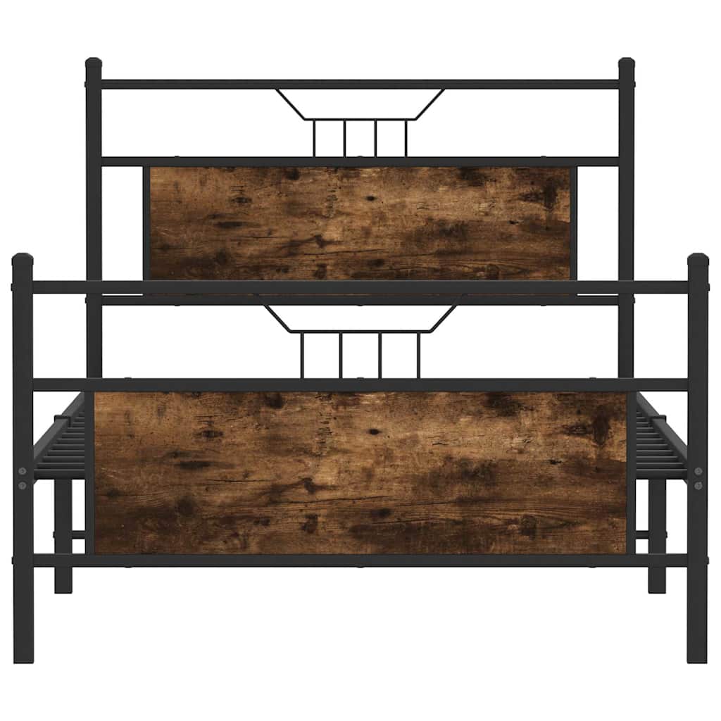 Giroletto senza Materasso Rovere Fumo 100x190 cm in Truciolato