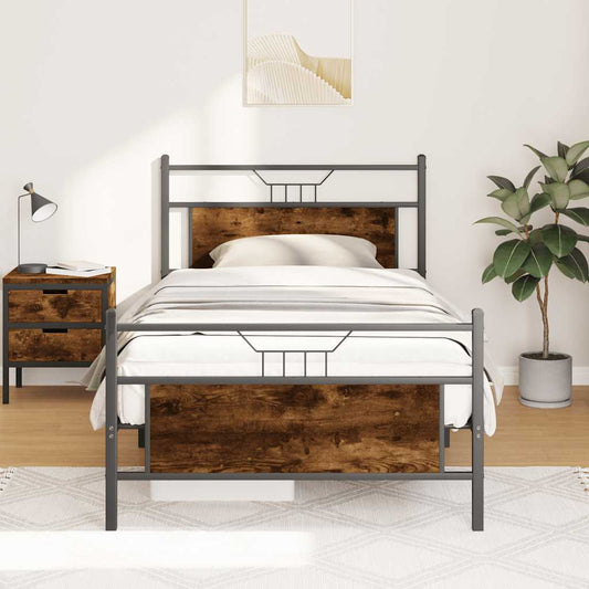 Giroletto senza Materasso Rovere Fumo 100x190 cm in Truciolato | homemem39