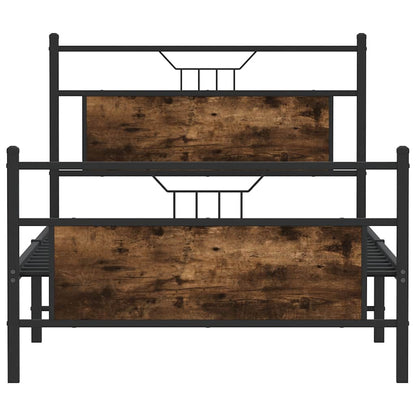 Giroletto senza Materasso Rovere Fumo 100x200 cm in Truciolato | homemem39