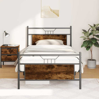 Giroletto senza Materasso Rovere Fumo 100x200 cm in Truciolato | homemem39