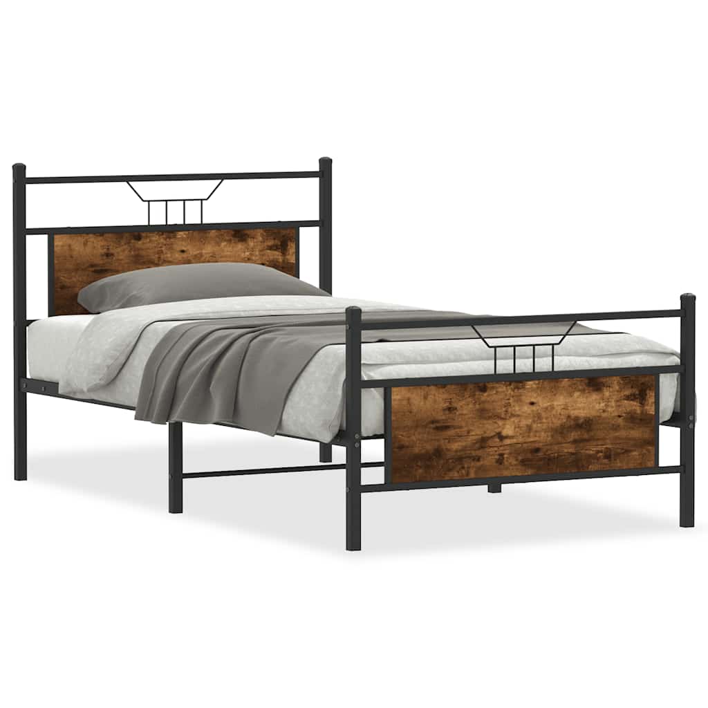 Giroletto senza Materasso Rovere Fumo 107x203 cm in Truciolato | homemem39