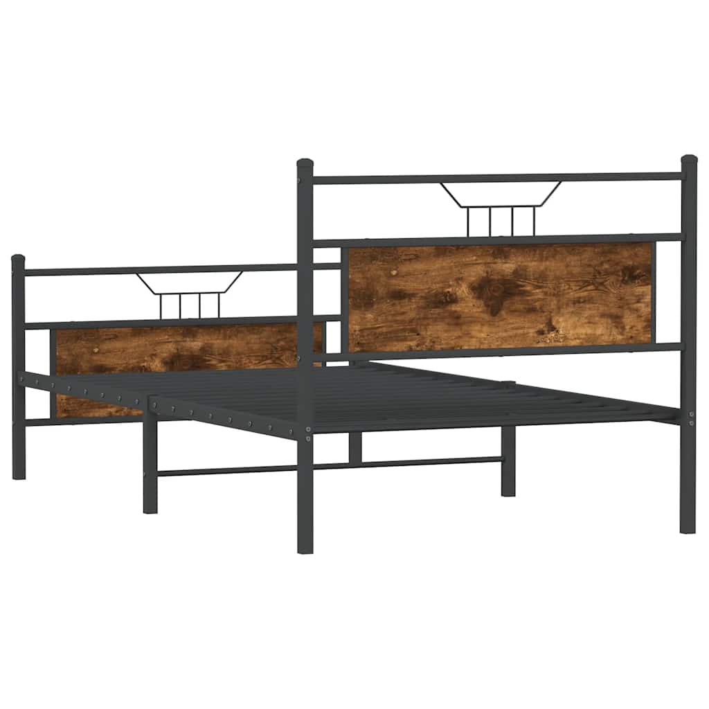 Giroletto senza Materasso Rovere Fumo 107x203 cm in Truciolato | homemem39