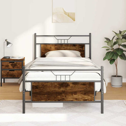 Giroletto senza Materasso Rovere Fumo 107x203 cm in Truciolato | homemem39