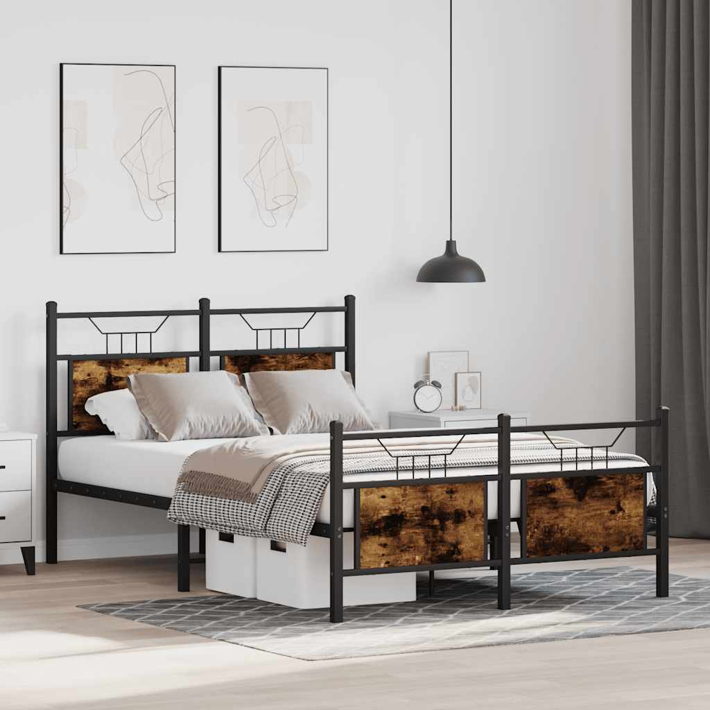 Giroletto senza Materasso Rovere Fumo 120x190 cm in Truciolato