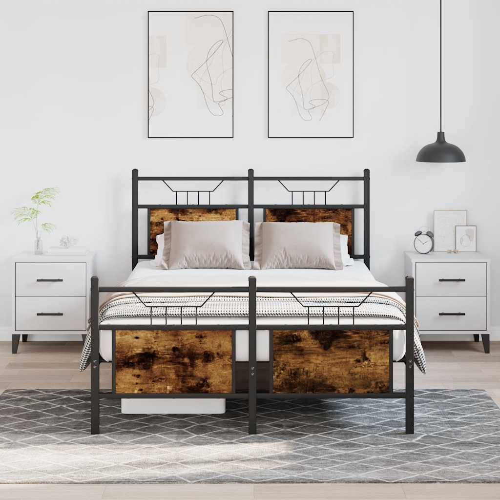 Giroletto senza Materasso Rovere Fumo 120x190 cm in Truciolato | homemem39