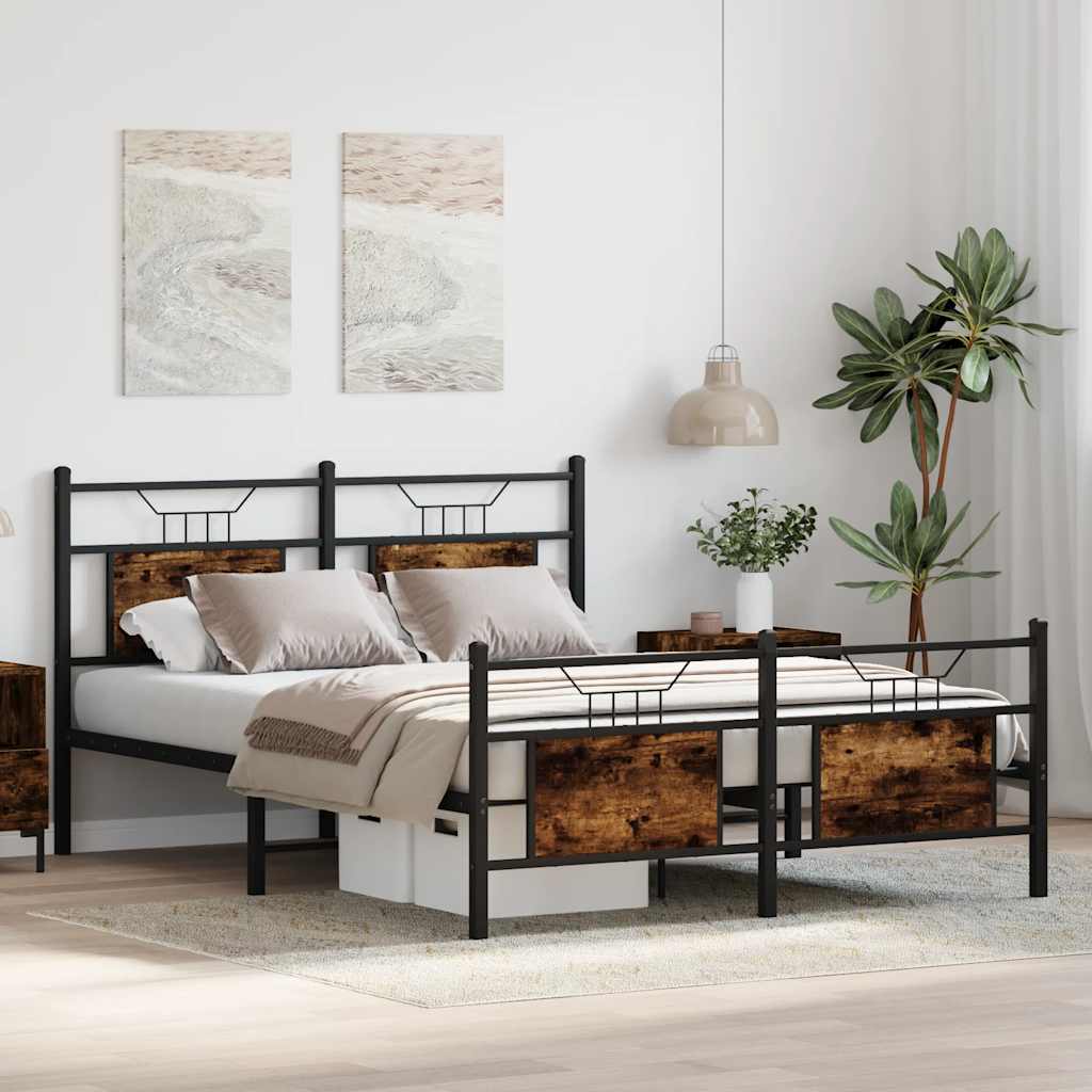 Giroletto senza Materasso Rovere Fumo 140x190 cm in Truciolato