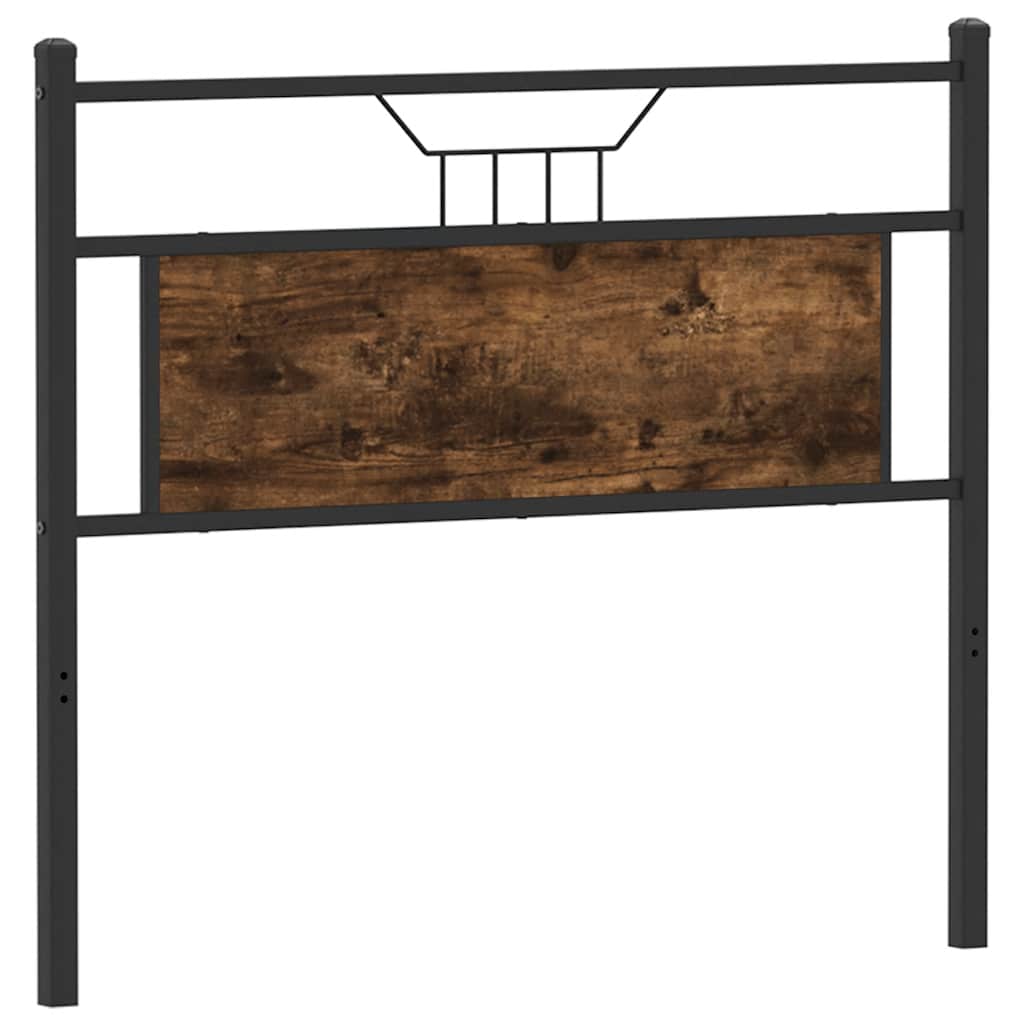 Testiera Rovere Fumo 100 cm in Legno Multistrato e Acciaio - homemem39