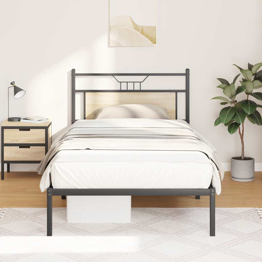 Giroletto senza Materasso Rovere Sonoma 100x190cm in Truciolato | homemem39