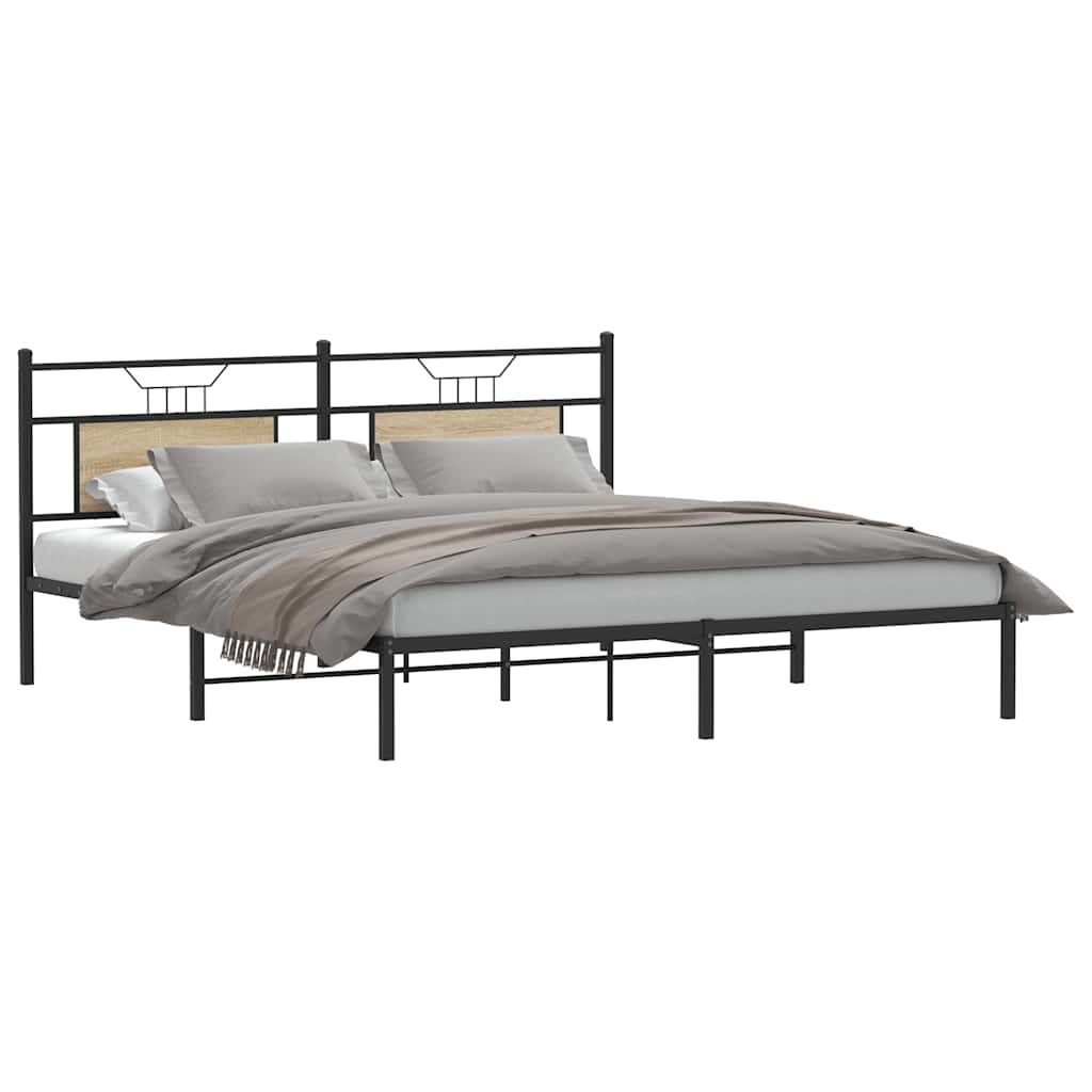 Giroletto senza Materasso Rovere Sonoma 183x213cm in Truciolato | homemem39