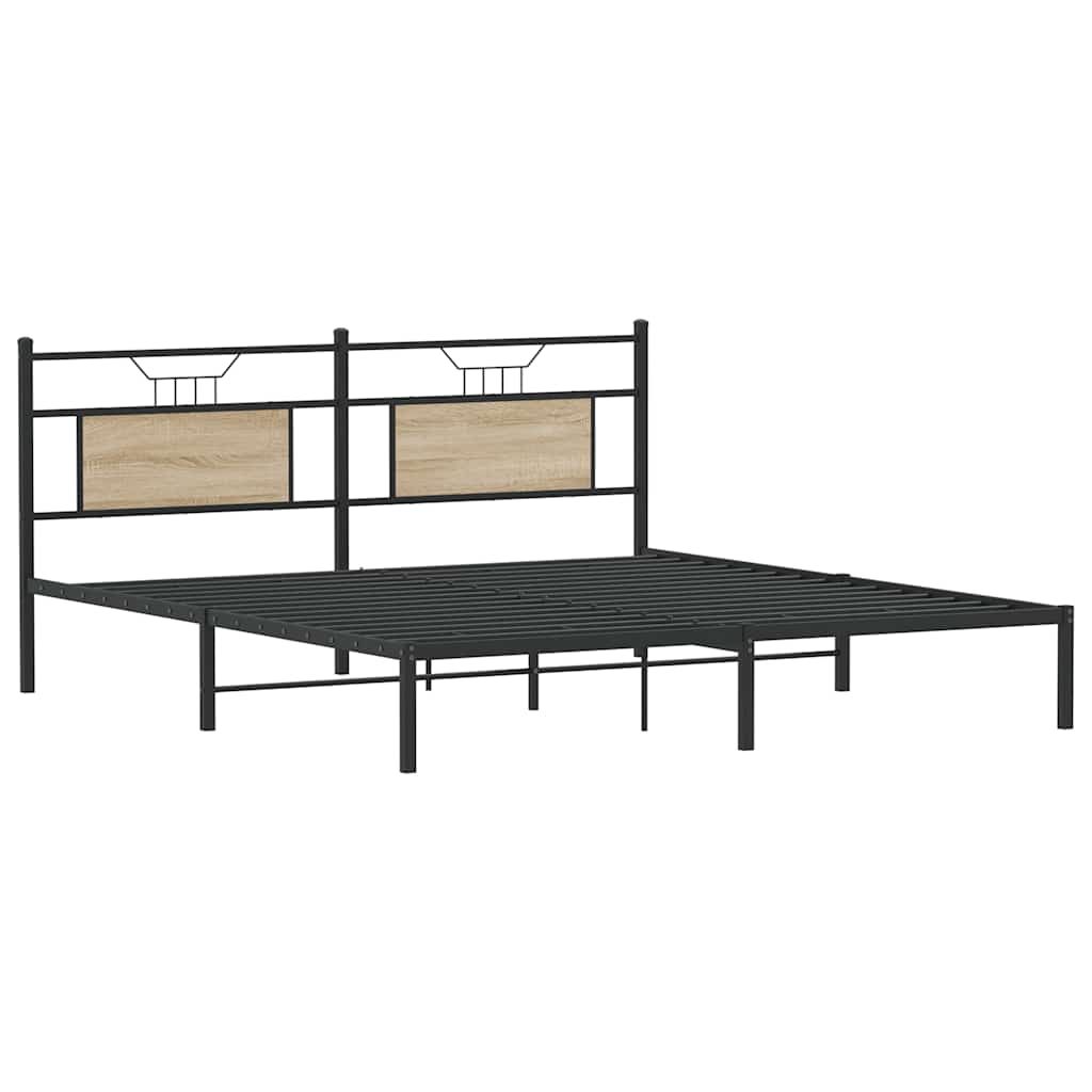 Giroletto senza Materasso Rovere Sonoma 183x213cm in Truciolato | homemem39