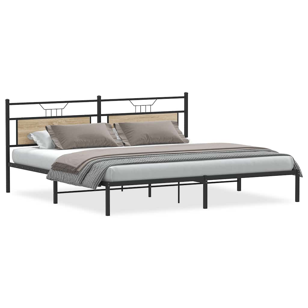 Giroletto senza Materasso Rovere Sonoma 193x201cm in Truciolato | homemem39