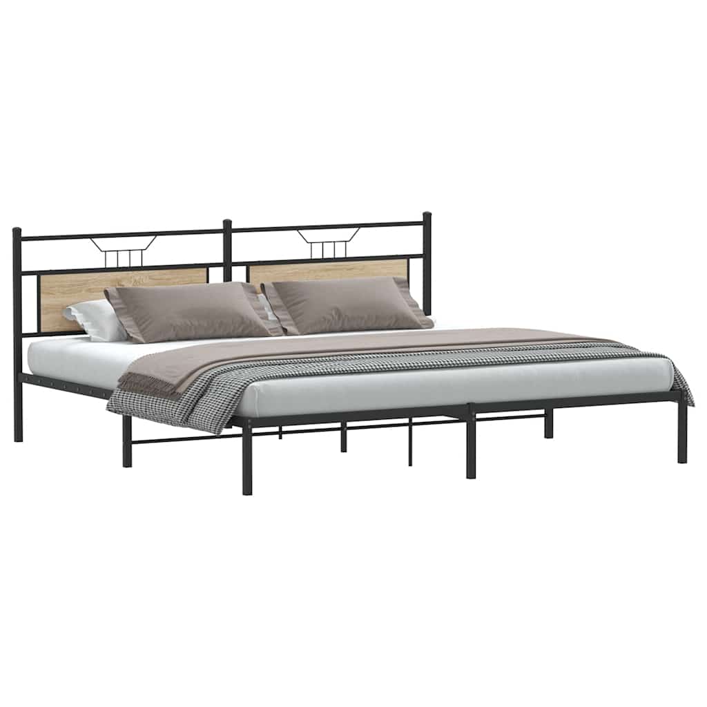 Giroletto senza Materasso Rovere Sonoma 193x201cm in Truciolato | homemem39