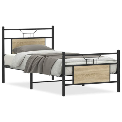 Giroletto senza Materasso Rovere Sonoma 90x200 cm in Truciolato | homemem39