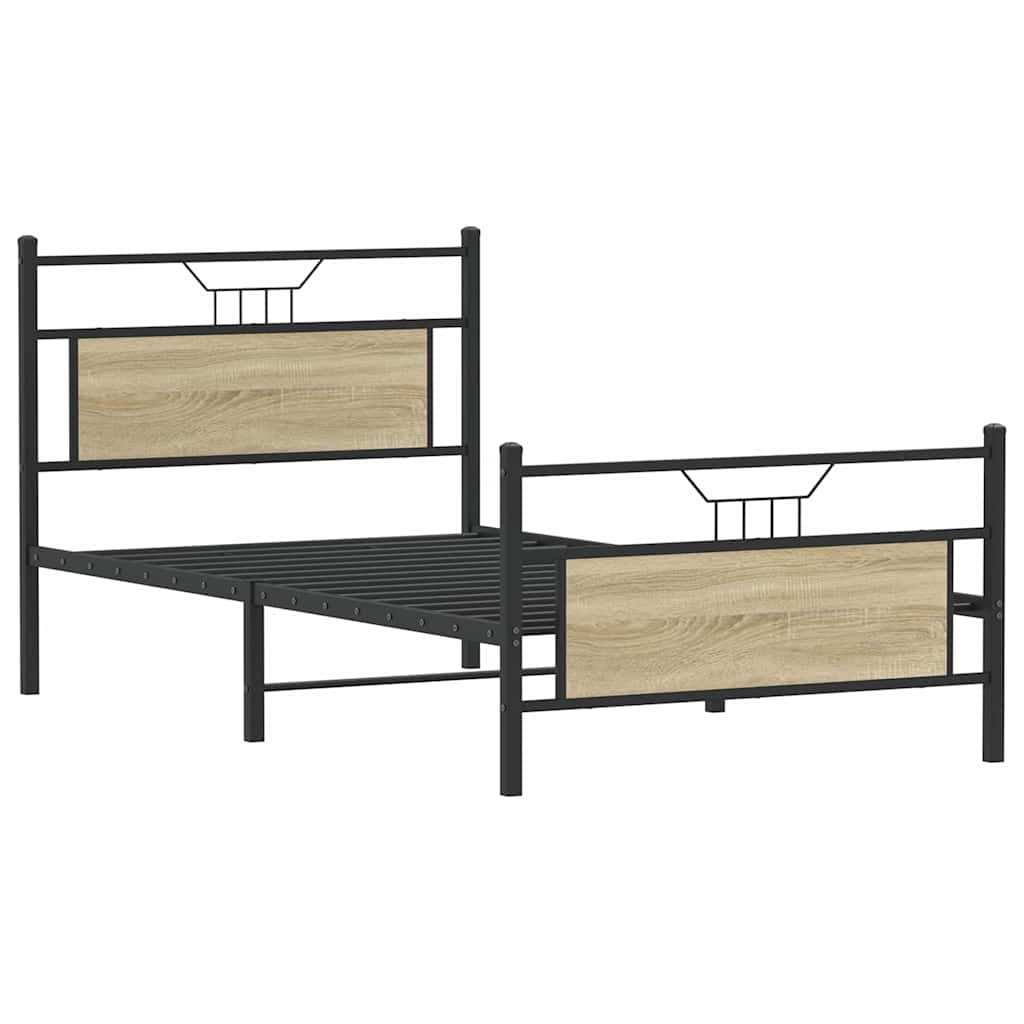 Giroletto senza Materasso Rovere Sonoma 107x203cm in Truciolato