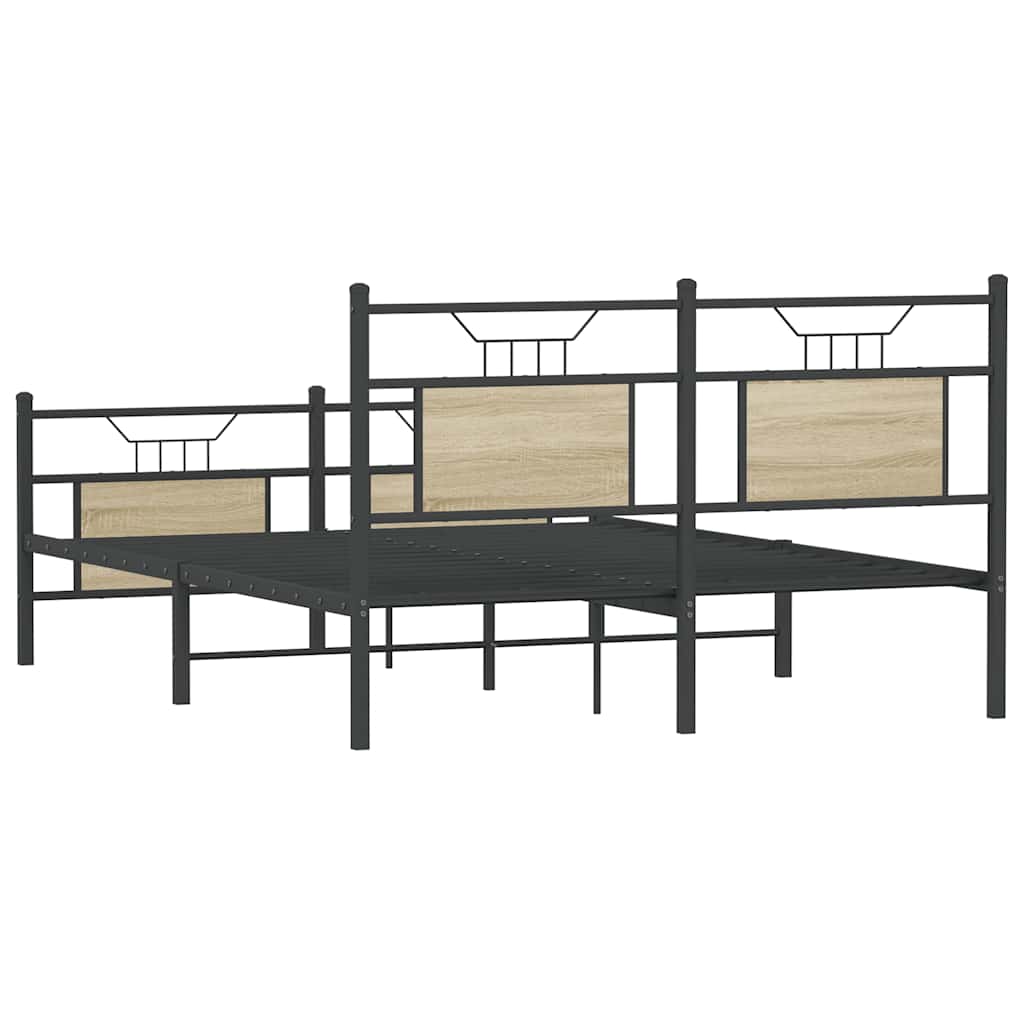 Giroletto senza Materasso Rovere Sonoma 150x200cm in Truciolato | homemem39