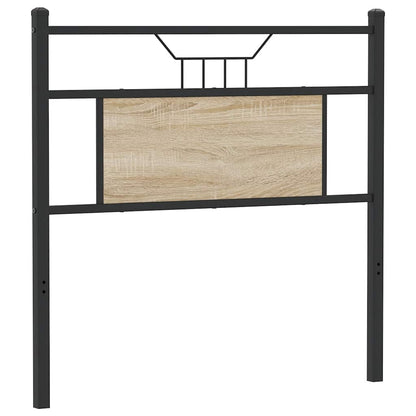Testiera Rovere Sonoma 75 cm in Legno Multistrato e Acciaio