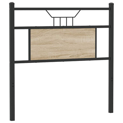 Testiera Rovere Sonoma 75 cm in Legno Multistrato e Acciaio