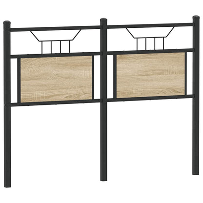 Testiera Rovere Sonoma 120 cm in Legno Multistrato e Acciaio - homemem39