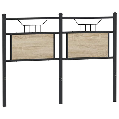 Testiera Rovere Sonoma 120 cm in Legno Multistrato e Acciaio - homemem39