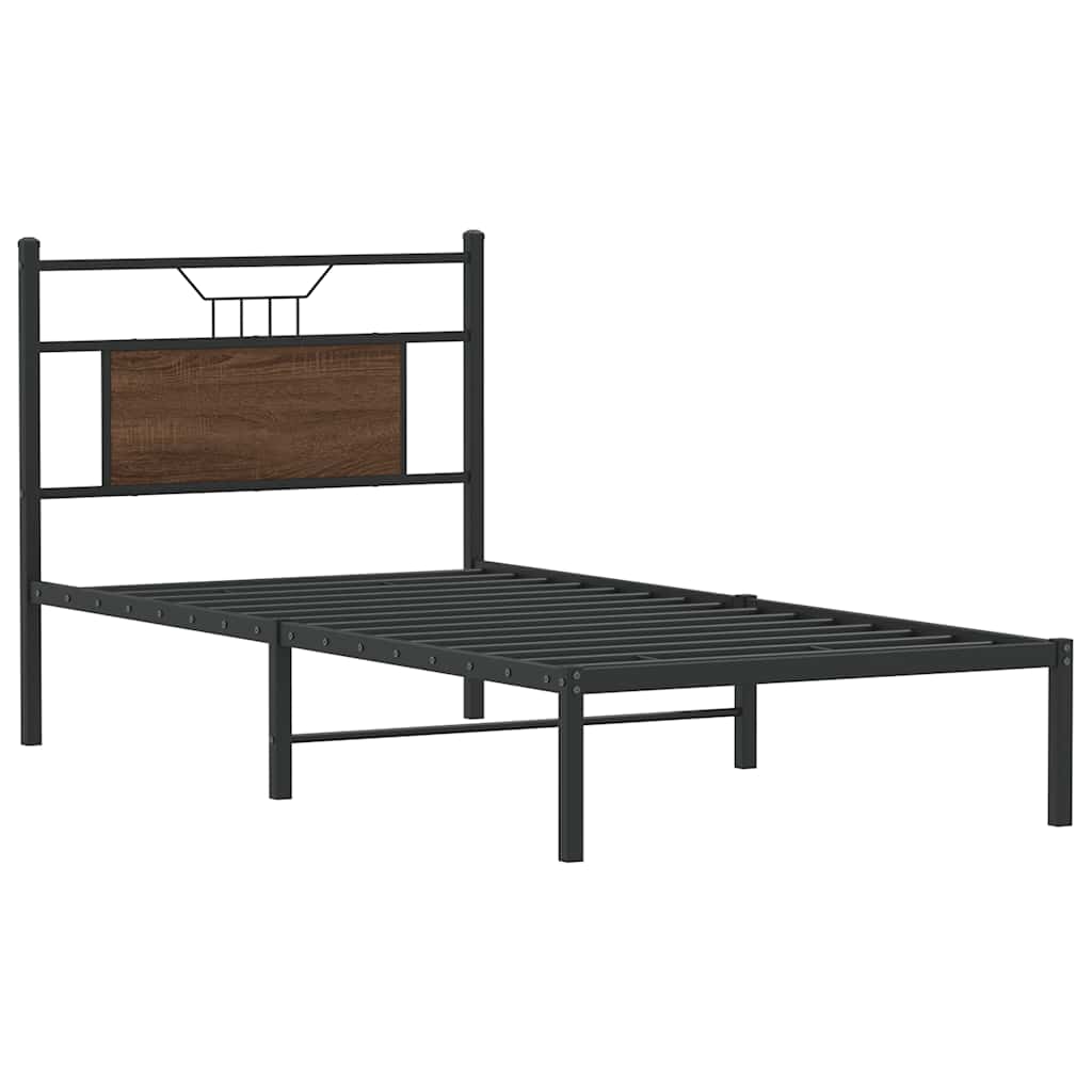 Giroletto senza Materasso Rovere Marrone 90x190cm in Truciolato | homemem39