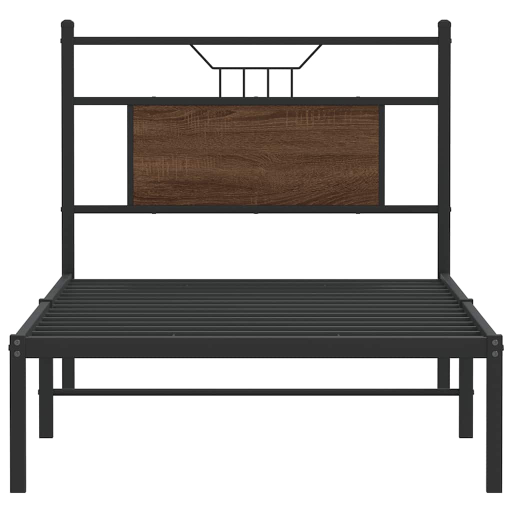 Giroletto senza Materasso Rovere Marrone 90x190cm in Truciolato | homemem39