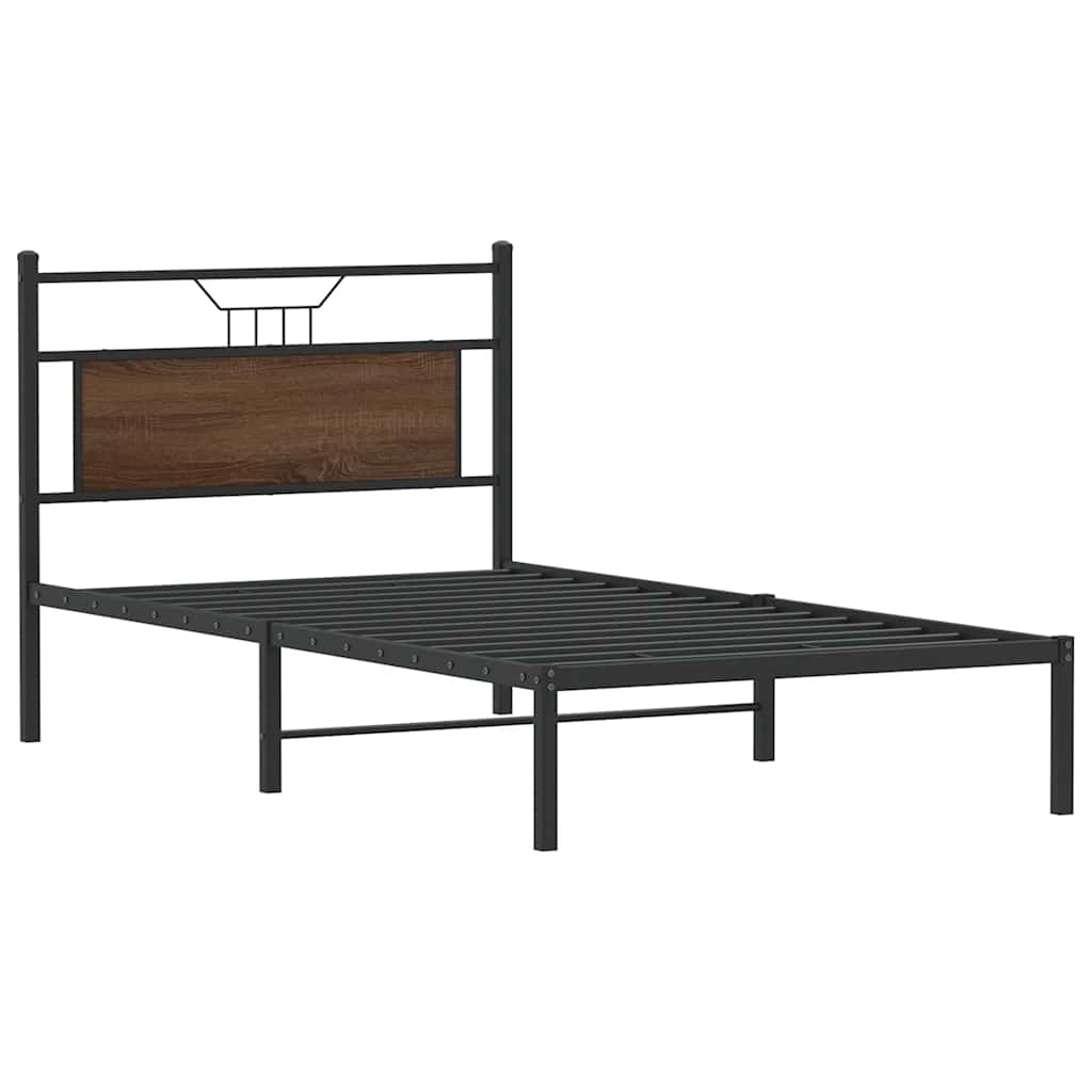 Giroletto senza Materasso Rovere Marrone 100x200 cm Truciolato | homemem39