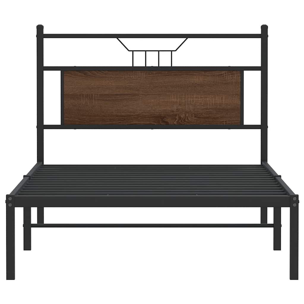 Giroletto senza Materasso Rovere Marrone 100x200 cm Truciolato | homemem39