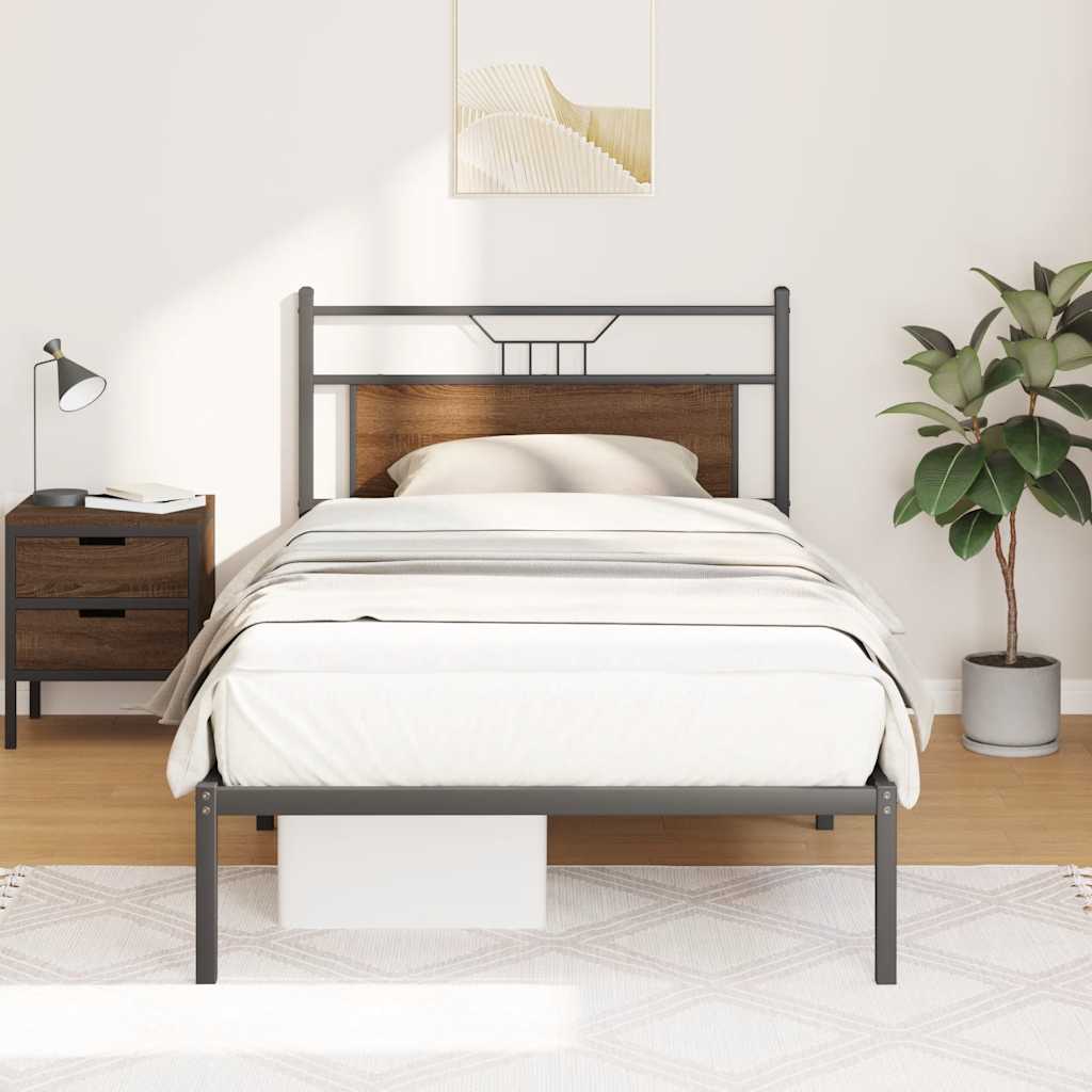 Giroletto senza Materasso Rovere Marrone 107x203 cm Truciolato