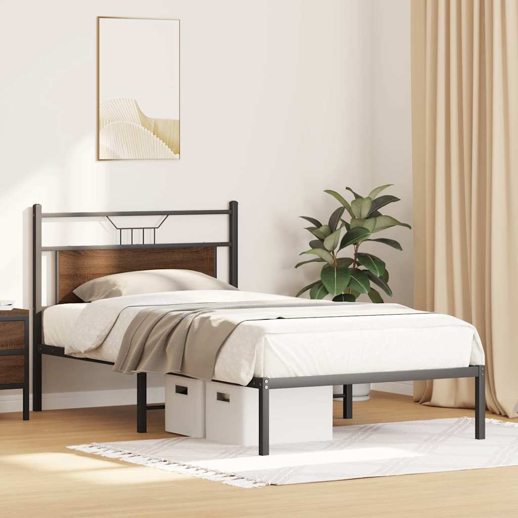 Giroletto senza Materasso Rovere Marrone 107x203 cm Truciolato | homemem39