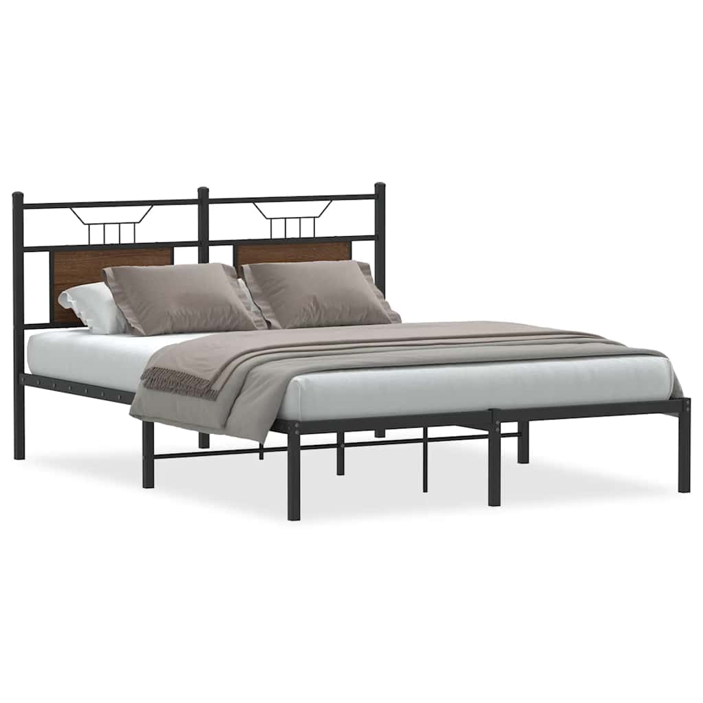 Giroletto senza Materasso Rovere Marrone 137x190 cm Truciolato | homemem39