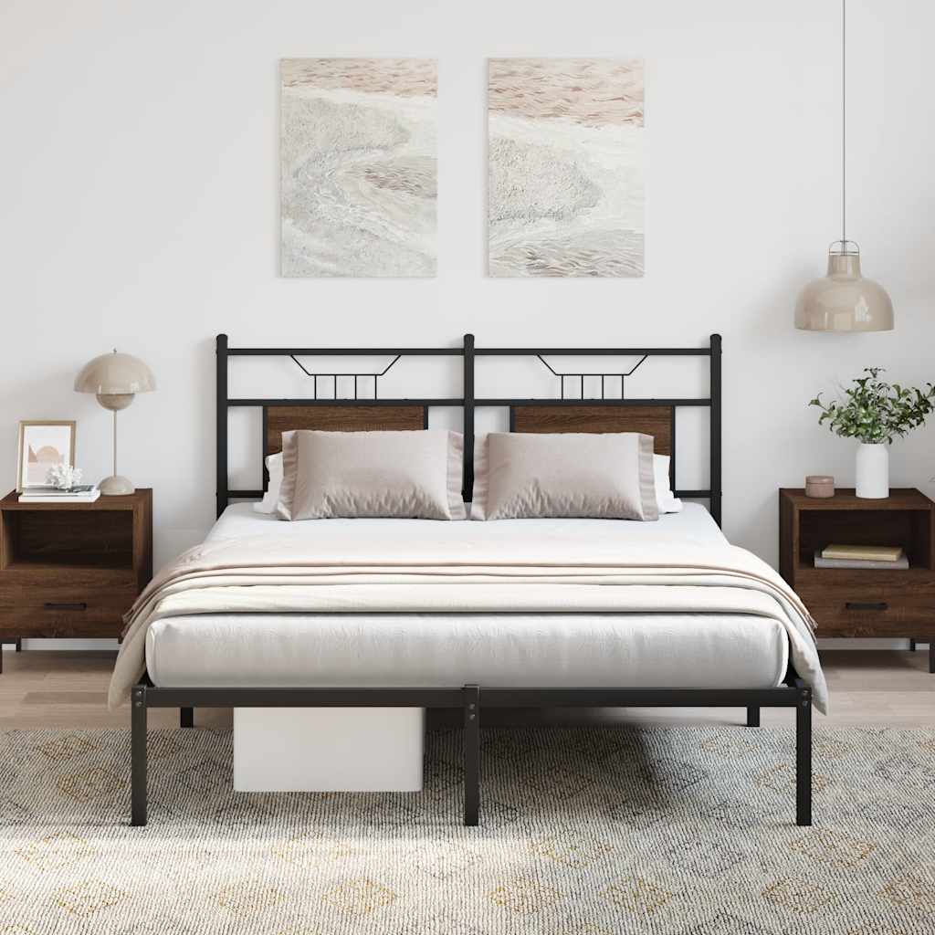 Giroletto senza Materasso Rovere Marrone 137x190 cm Truciolato