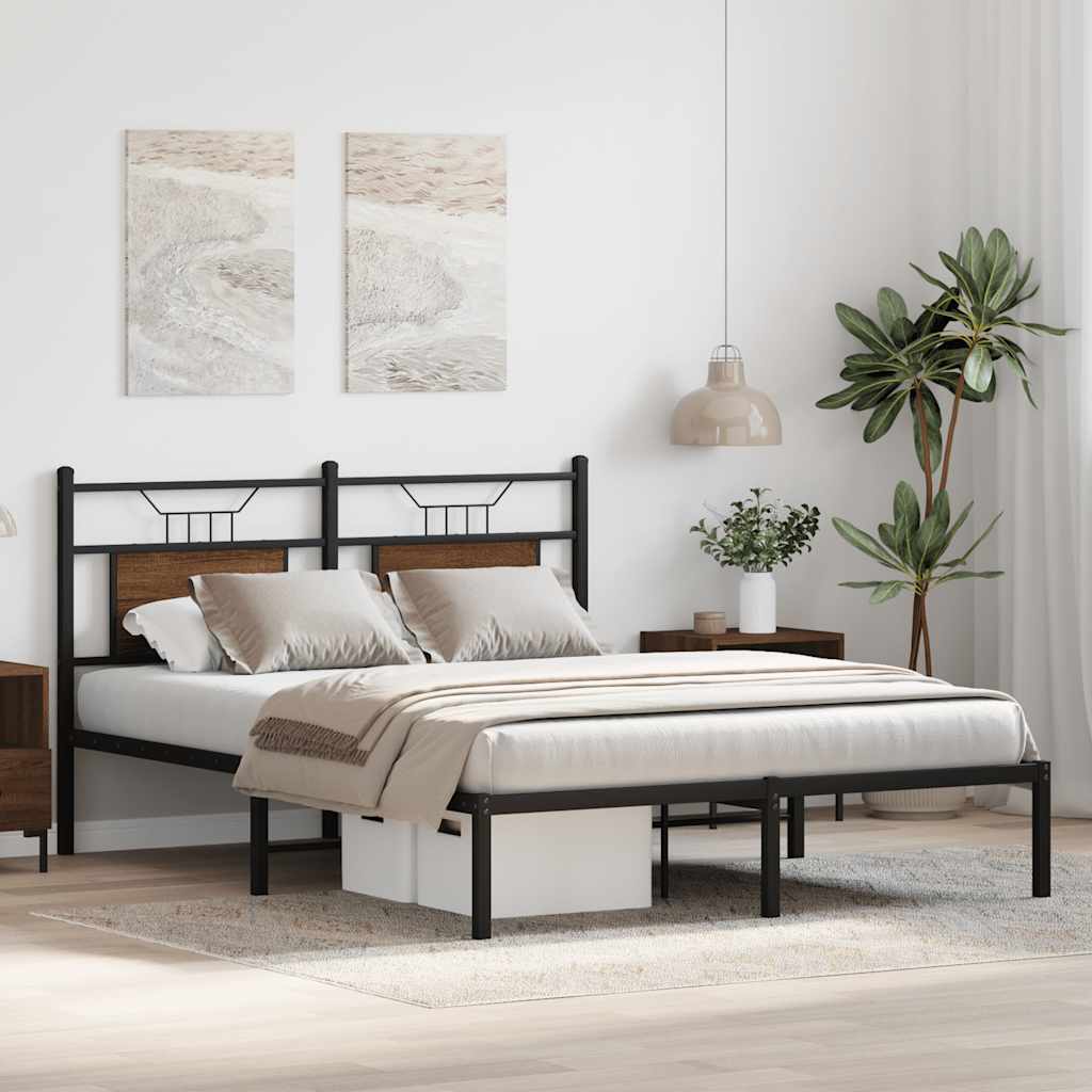 Giroletto senza Materasso Rovere Marrone 137x190 cm Truciolato | homemem39