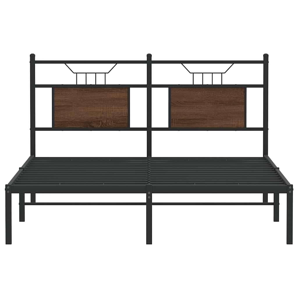 Giroletto senza Materasso Rovere Marrone 137x190 cm Truciolato | homemem39