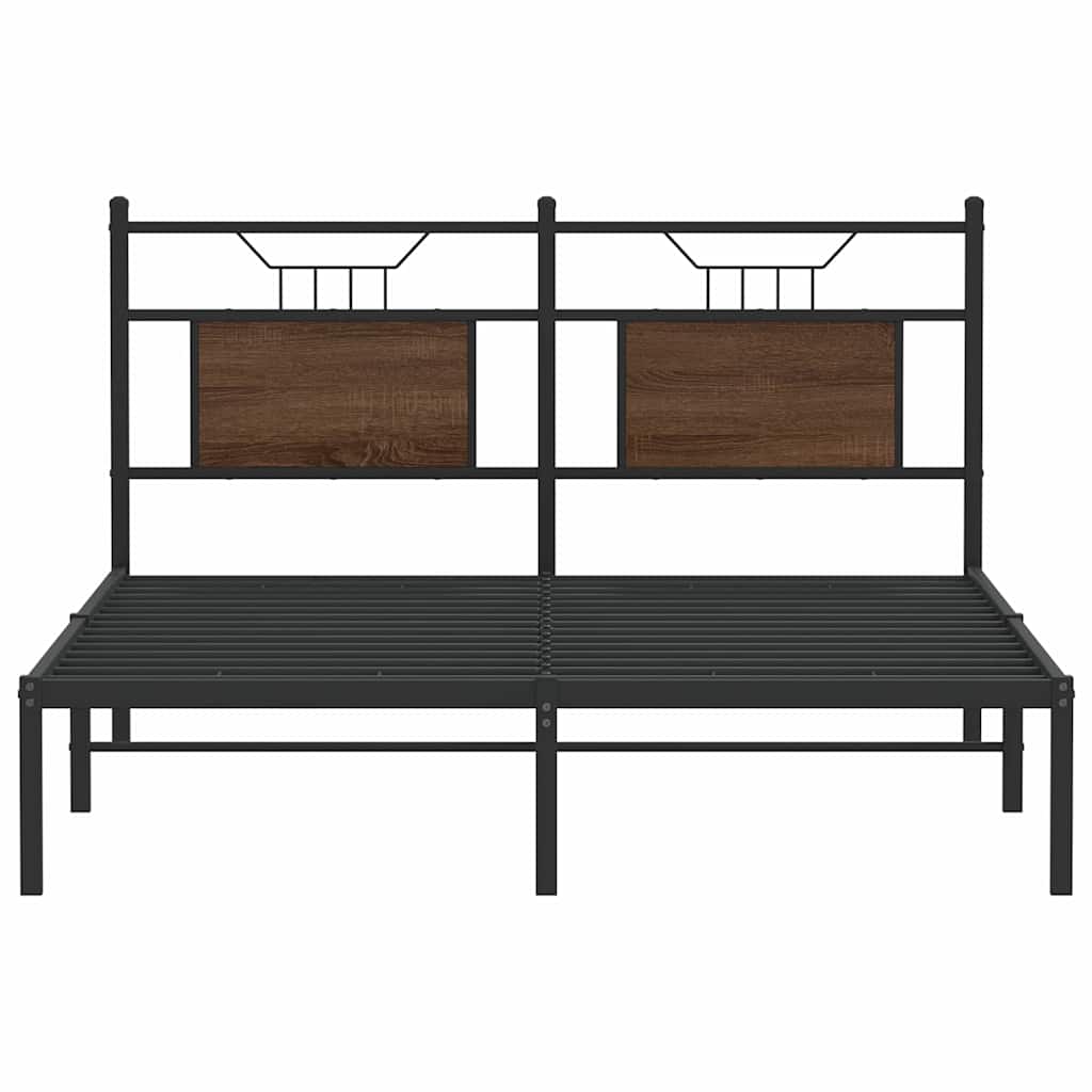 Giroletto senza Materasso Rovere Marrone 140x190 cm Truciolato