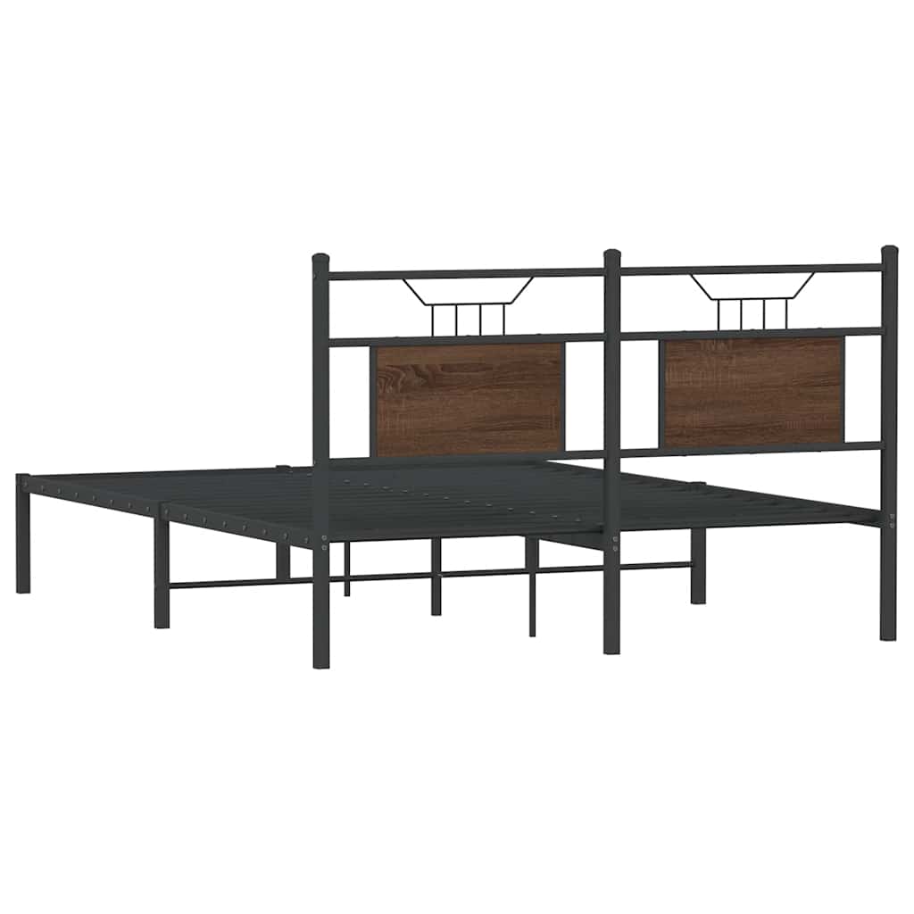 Giroletto senza Materasso Rovere Marrone 140x190 cm Truciolato | homemem39