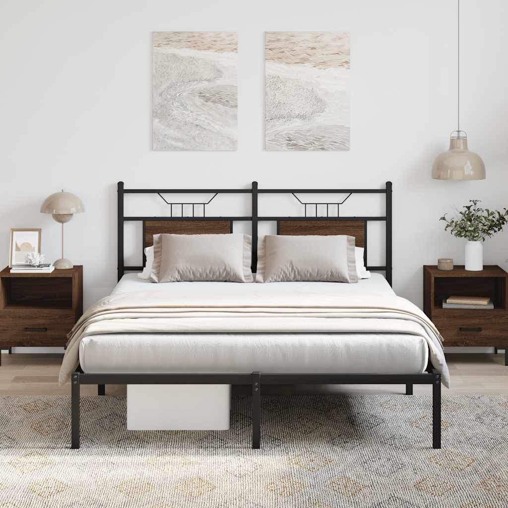 Giroletto senza Materasso Rovere Marrone 140x200 cm Truciolato