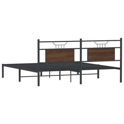 Giroletto senza Materasso Rovere Marrone 183x203 cm Truciolato