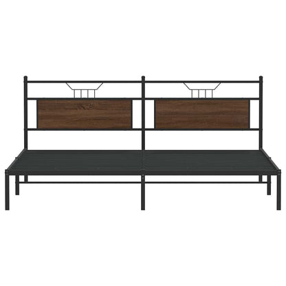 Giroletto senza Materasso Rovere Marrone 193x203 cm Truciolato
