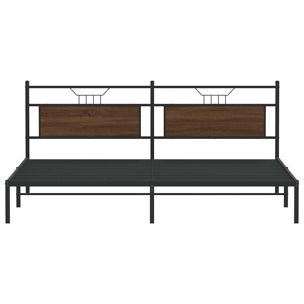 Giroletto senza Materasso Rovere Marrone 200x200 cm Truciolato | homemem39