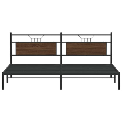 Giroletto senza Materasso Rovere Marrone 200x200 cm Truciolato | homemem39
