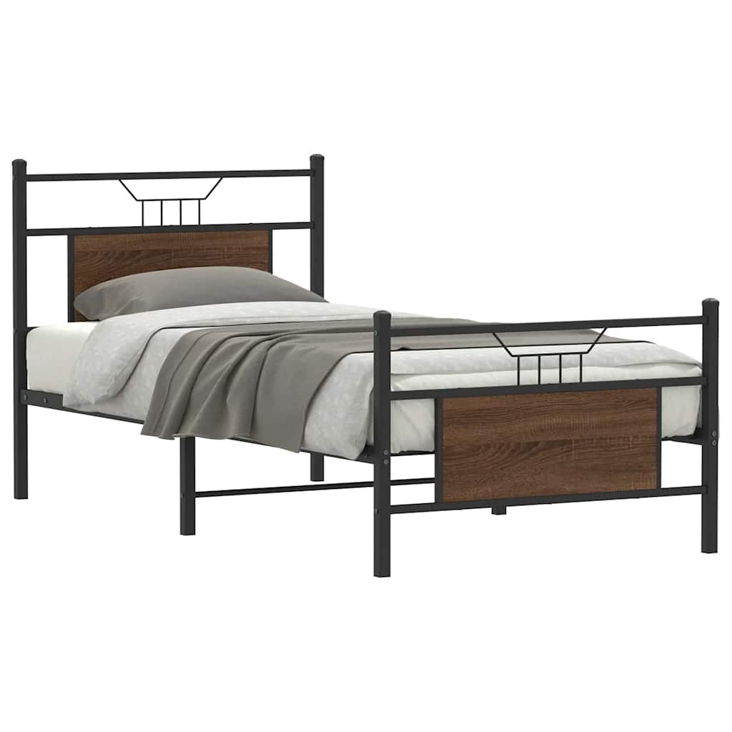 Giroletto senza Materasso Rovere Marrone 75x190cm in Truciolato | homemem39