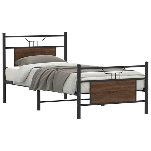 Giroletto senza Materasso Rovere Marrone 90x190cm in Truciolato | homemem39