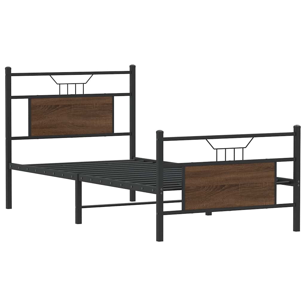 Giroletto senza Materasso Rovere Marrone 90x200cm in Truciolato | homemem39