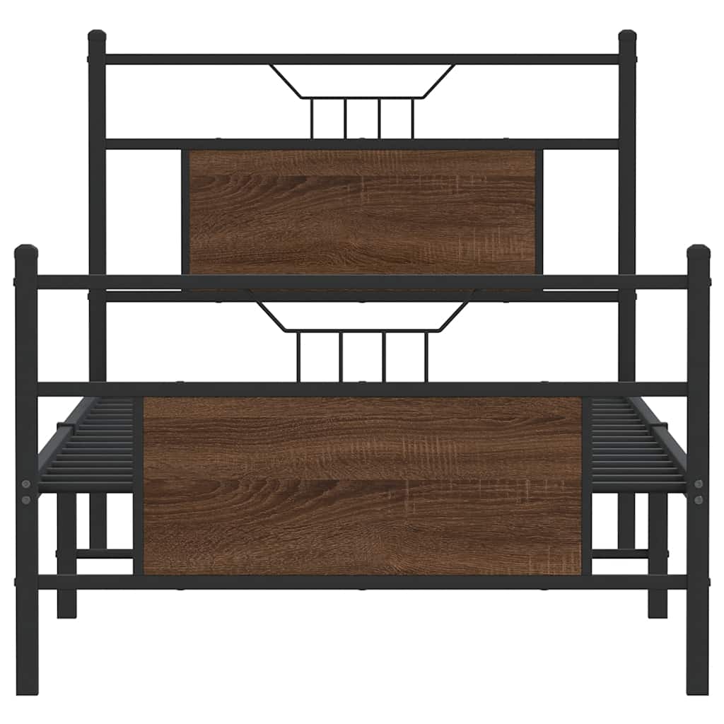 Giroletto senza Materasso Rovere Marrone 90x200cm in Truciolato