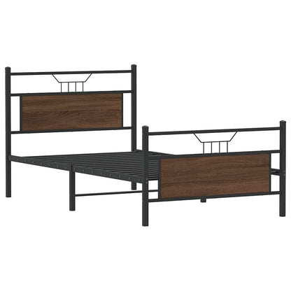 Giroletto senza Materasso Rovere Marrone 100x200 cm Truciolato | homemem39