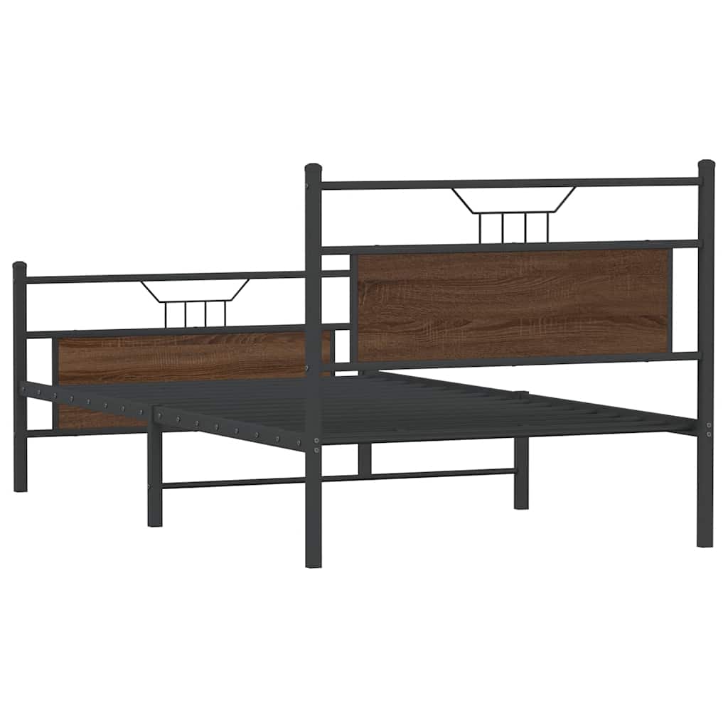 Giroletto senza Materasso Rovere Marrone 100x200 cm Truciolato | homemem39