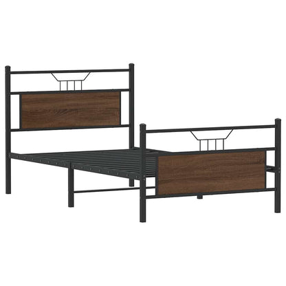 Giroletto senza Materasso Rovere Marrone 107x203 cm Truciolato | homemem39