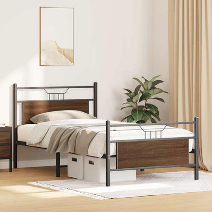 Giroletto senza Materasso Rovere Marrone 107x203 cm Truciolato | homemem39