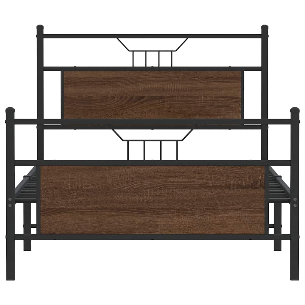 Giroletto senza Materasso Rovere Marrone 107x203 cm Truciolato | homemem39